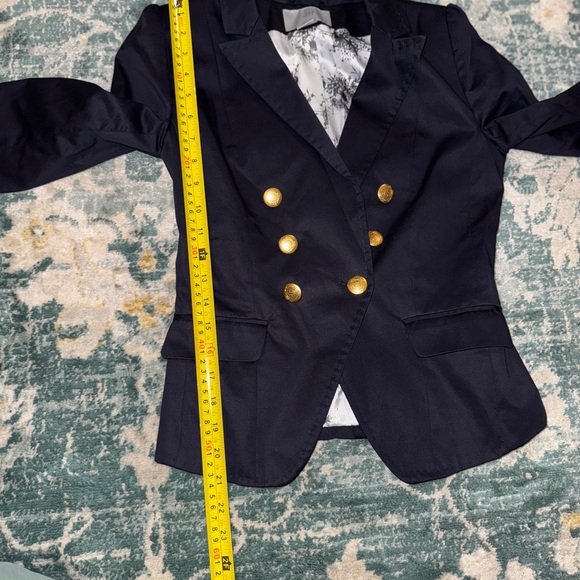 H&M Blue Double-Breasted Blazer - Picture 2 of 7